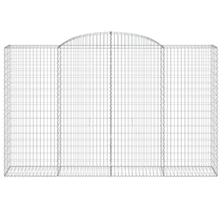 buede gabionkurve 3 stk. 300x50x180/200 cm galvaniseret jern