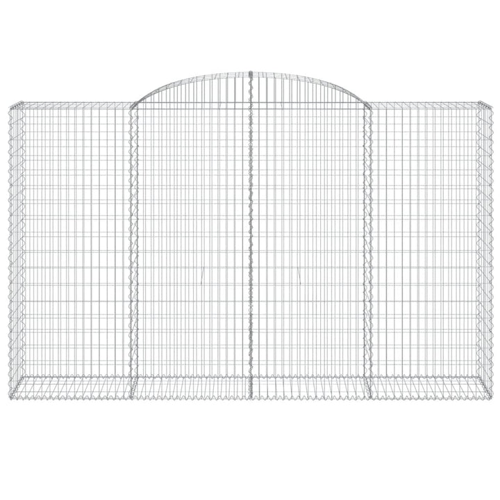 buede gabionkurve 4 stk. 300x50x180/200 cm galvaniseret jern