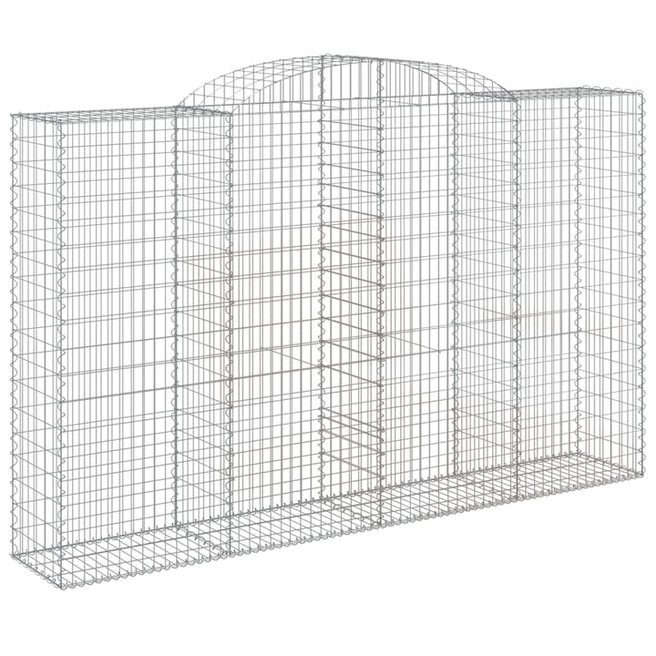 buede gabionkurve 5 stk. 300x50x180/200 cm galvaniseret jern