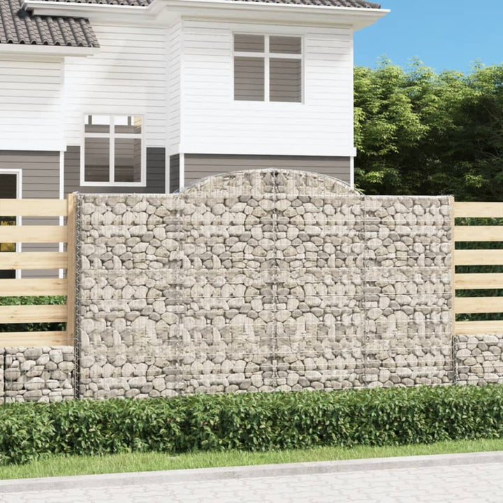 buede gabionkurve 5 stk. 300x50x180/200 cm galvaniseret jern
