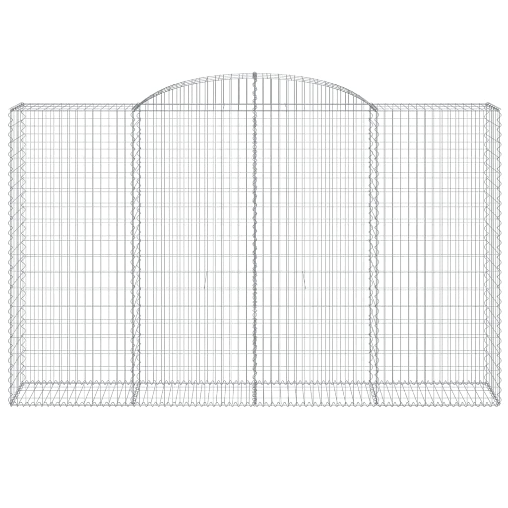 buede gabionkurve 6 stk. 300x50x180/200 cm galvaniseret jern