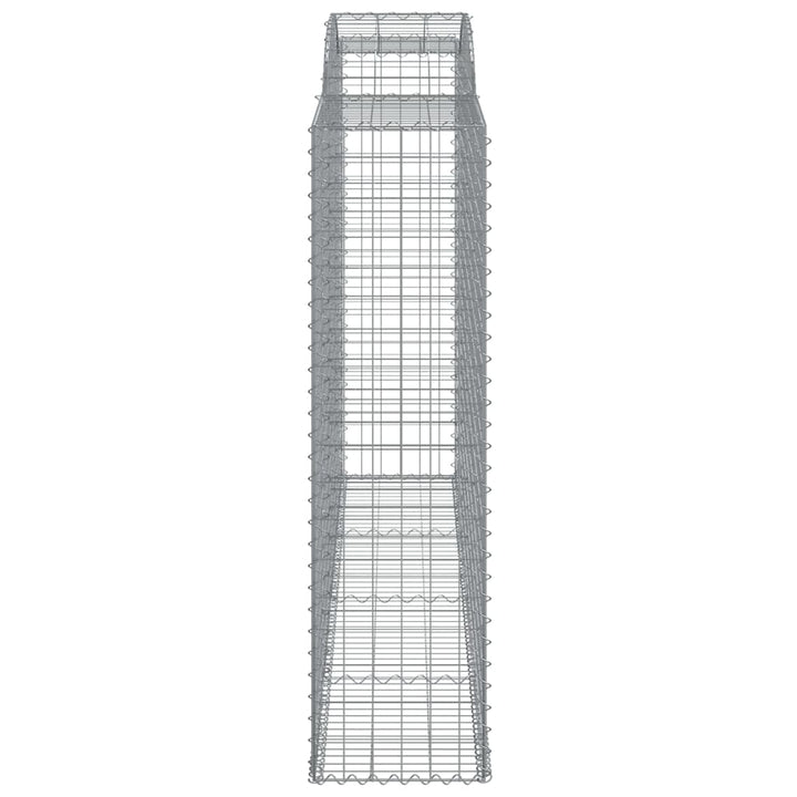 buede gabionkurve 7 stk. 300x50x180/200 cm galvaniseret jern
