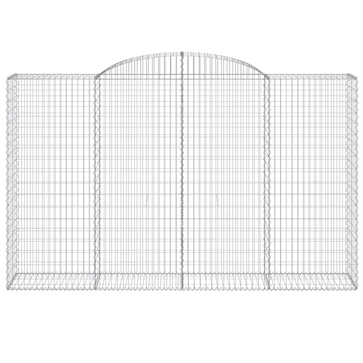 buede gabionkurve 8 stk. 300x50x180/200 cm galvaniseret jern