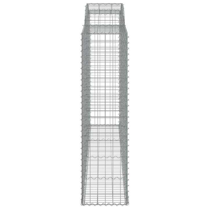 buede gabionkurve 8 stk. 300x50x180/200 cm galvaniseret jern