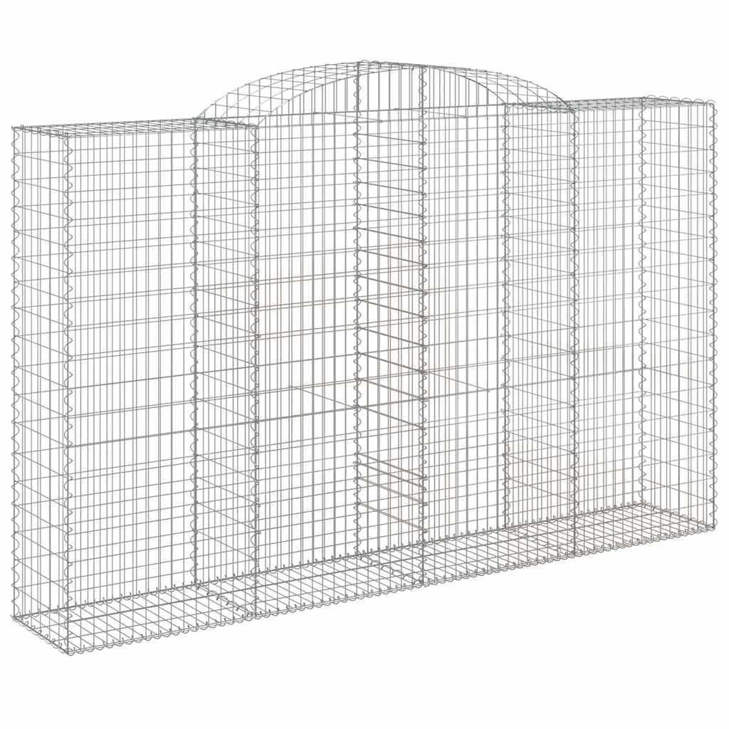 buede gabionkurve 11 stk. 300x50x180/200 cm galvaniseret jern