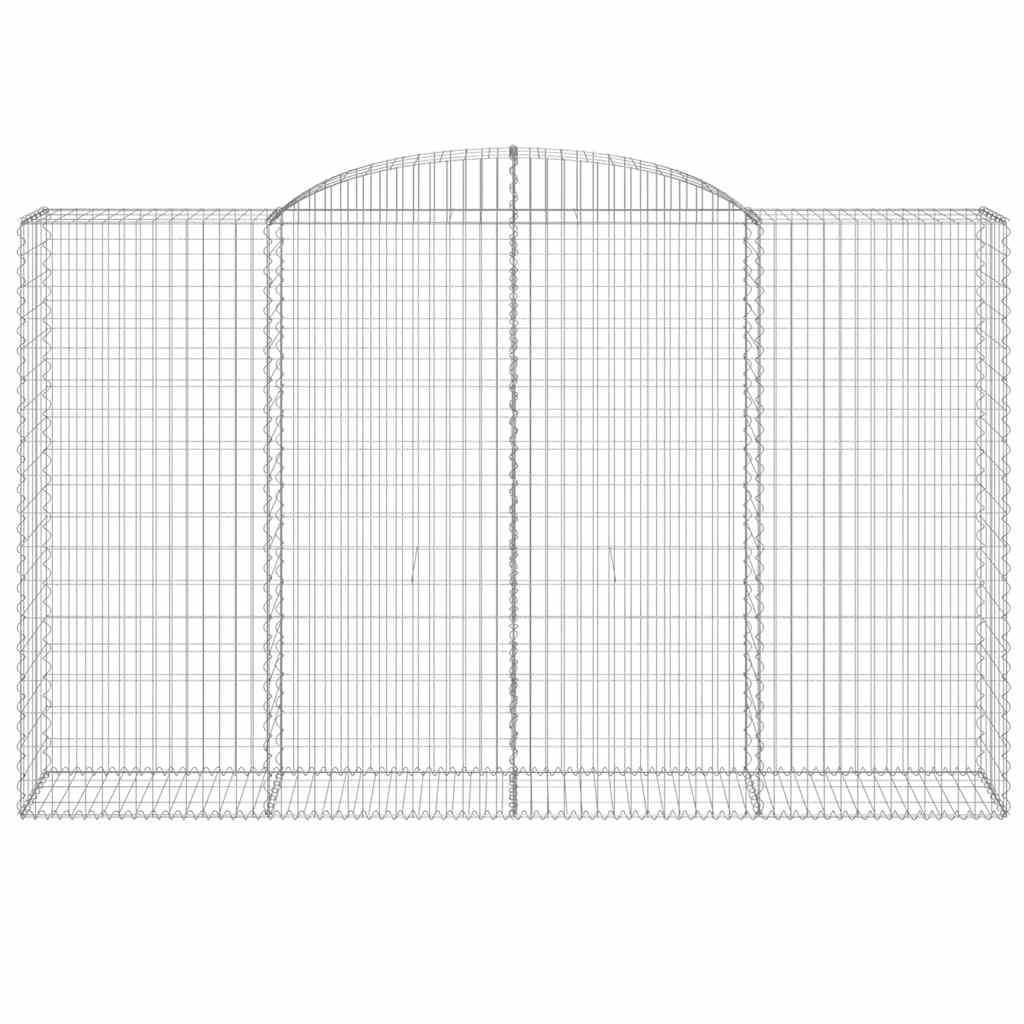 buede gabionkurve 11 stk. 300x50x180/200 cm galvaniseret jern