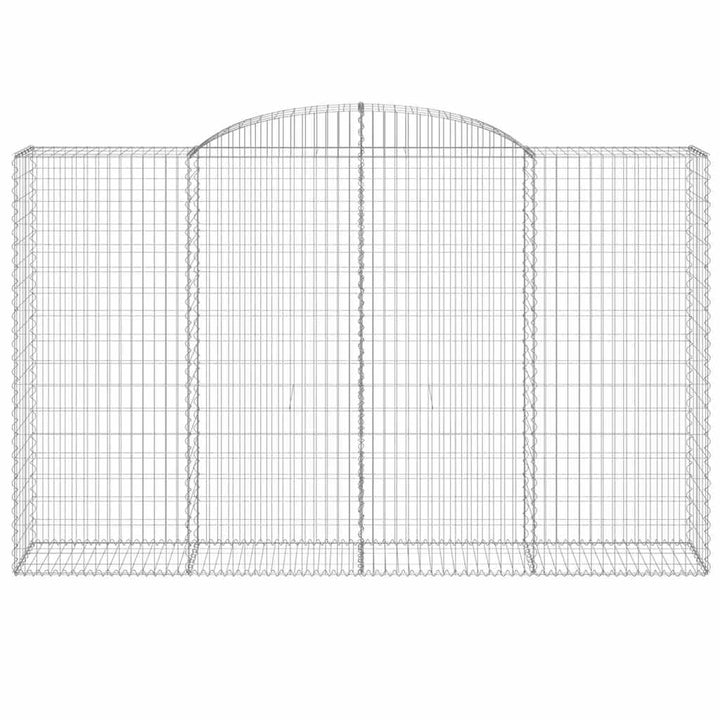 buede gabionkurve 11 stk. 300x50x180/200 cm galvaniseret jern