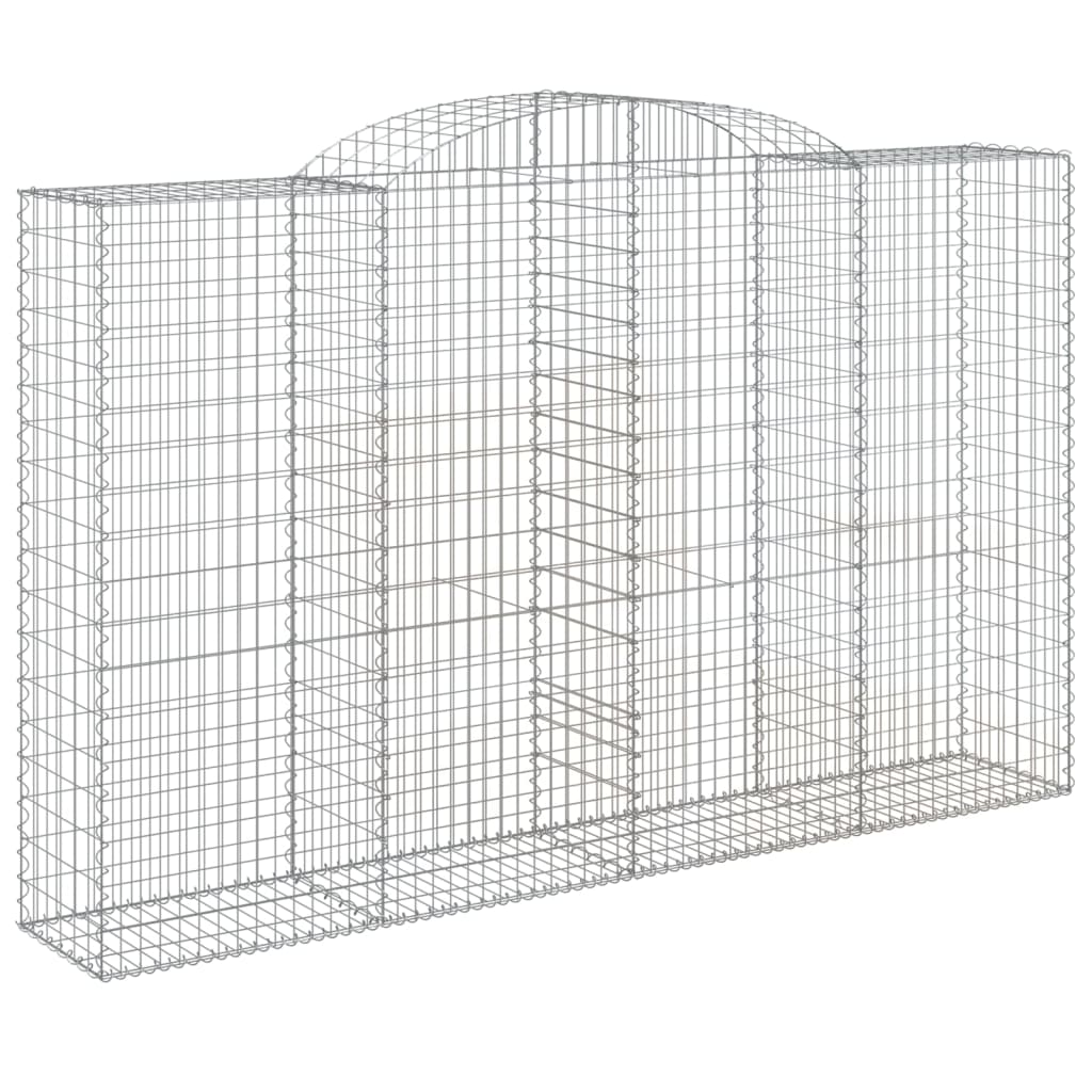 buede gabionkurve 12 stk. 300x50x180/200 cm galvaniseret jern