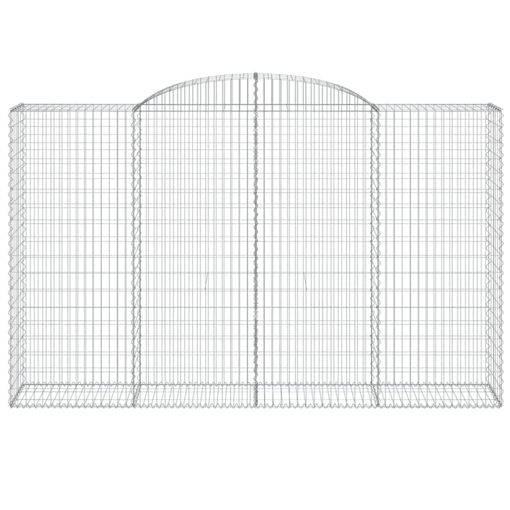 buede gabionkurve 12 stk. 300x50x180/200 cm galvaniseret jern
