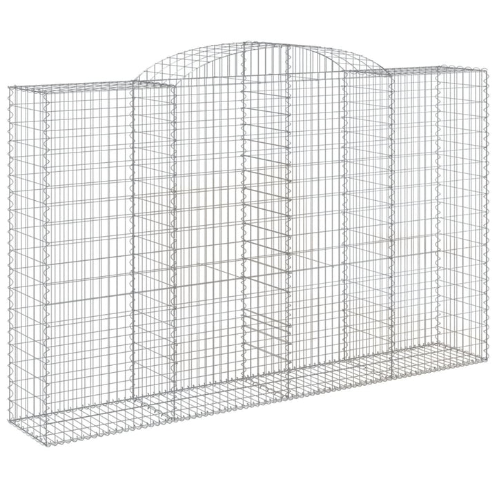 buede gabionkurve 13 stk. 300x50x180/200 cm galvaniseret jern