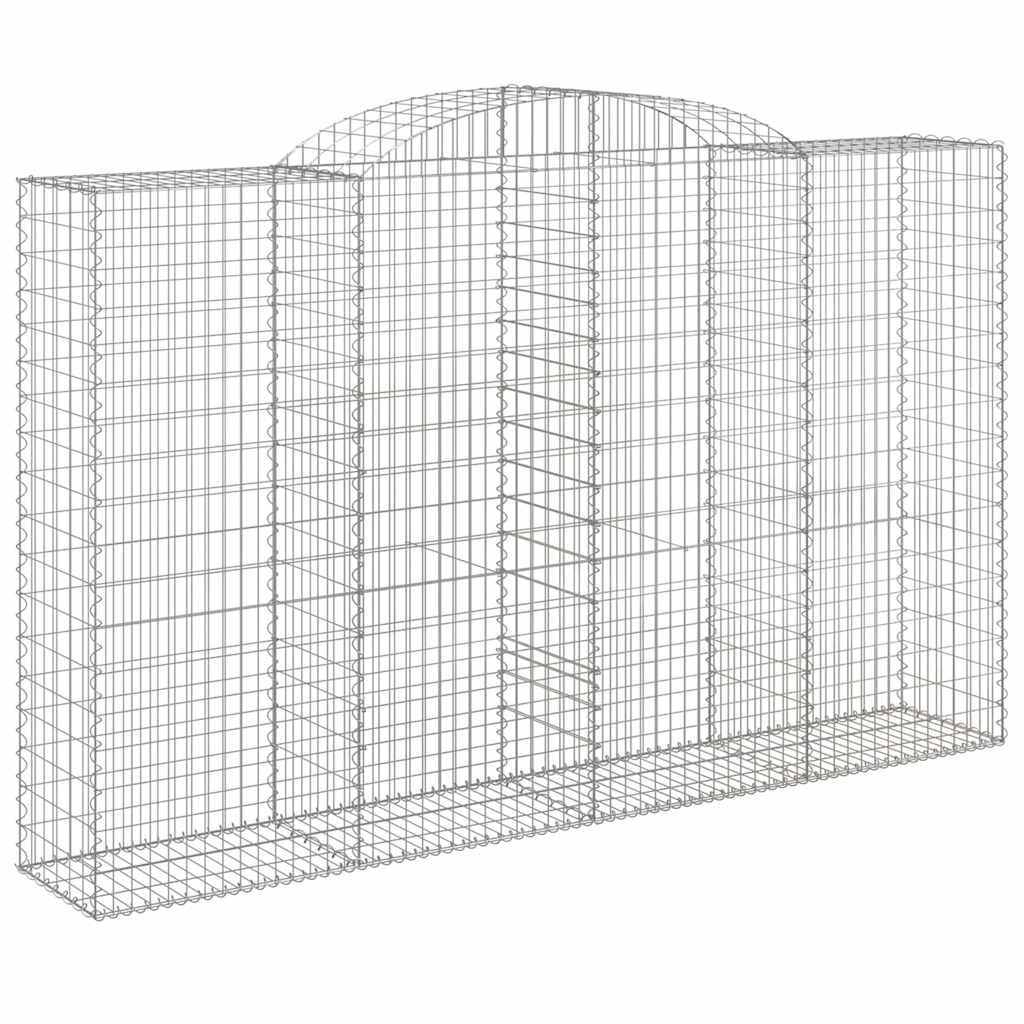 buede gabionkurve 15 stk. 300x50x180/200 cm galvaniseret jern