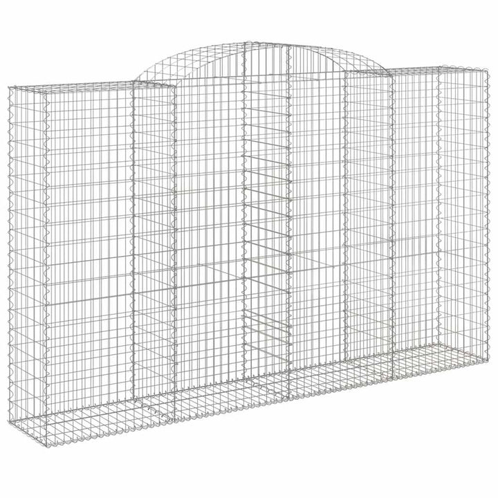 buede gabionkurve 15 stk. 300x50x180/200 cm galvaniseret jern