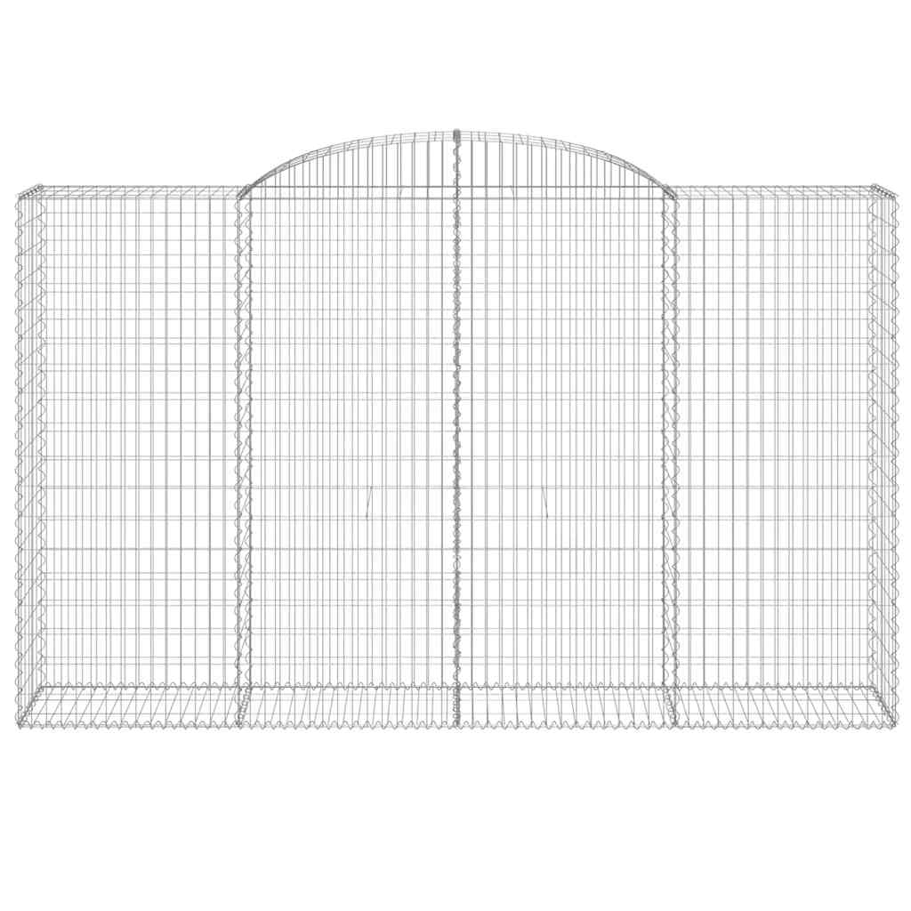 buede gabionkurve 15 stk. 300x50x180/200 cm galvaniseret jern
