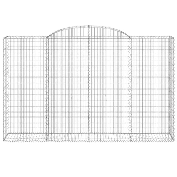 buede gabionkurve 15 stk. 300x50x180/200 cm galvaniseret jern