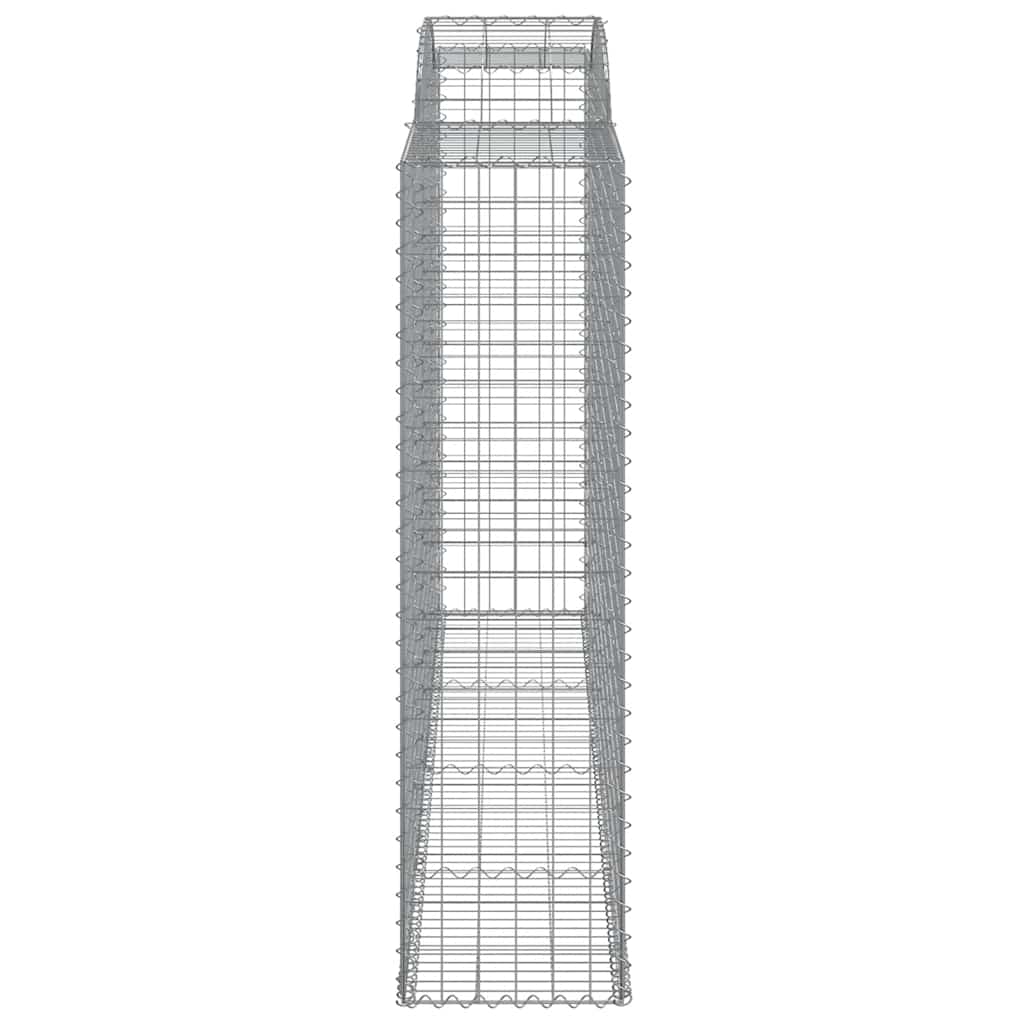 buede gabionkurve 15 stk. 300x50x180/200 cm galvaniseret jern