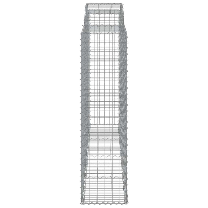 buede gabionkurve 15 stk. 300x50x180/200 cm galvaniseret jern