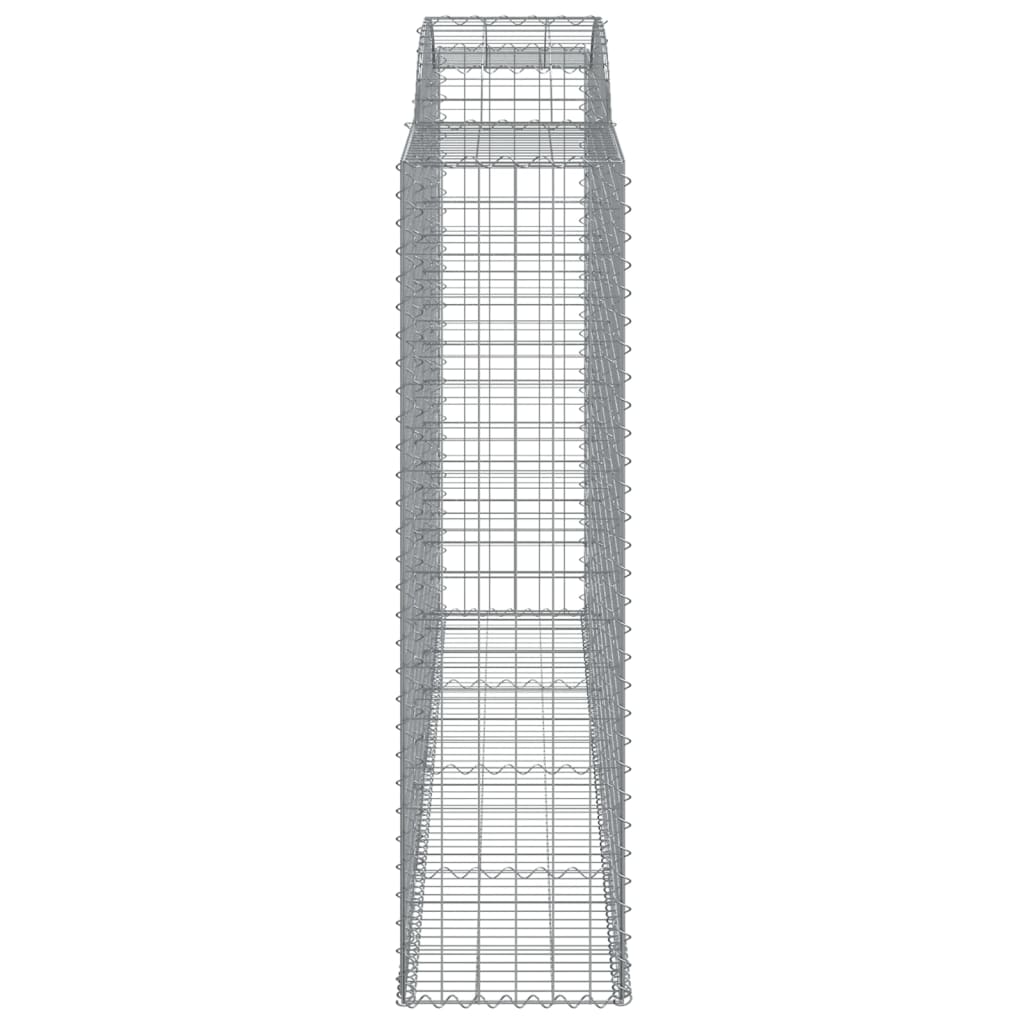 buede gabionkurve 17 stk. 300x50x180/200 cm galvaniseret jern
