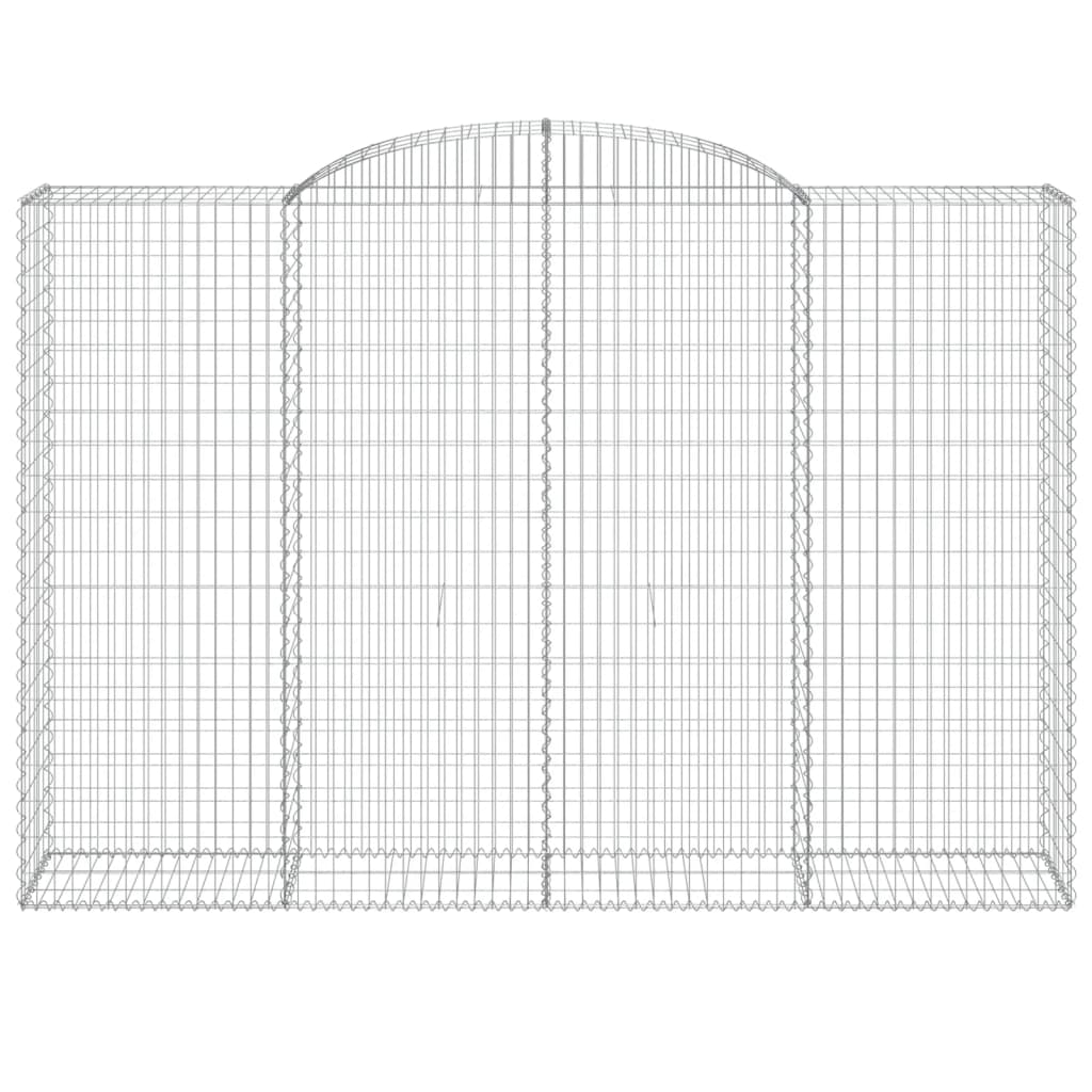 buede gabionkurve 2 stk. 300x50x200/220 cm galvaniseret jern