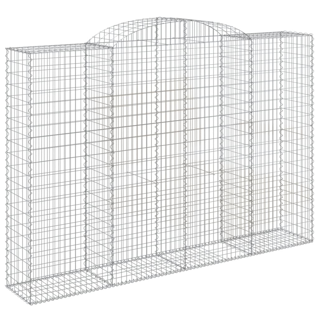 buede gabionkurve 5 stk. 300x50x200/220 cm galvaniseret jern