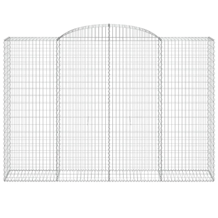 buede gabionkurve 5 stk. 300x50x200/220 cm galvaniseret jern