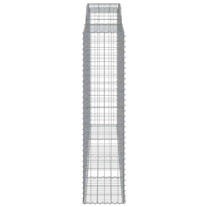 buede gabionkurve 5 stk. 300x50x200/220 cm galvaniseret jern