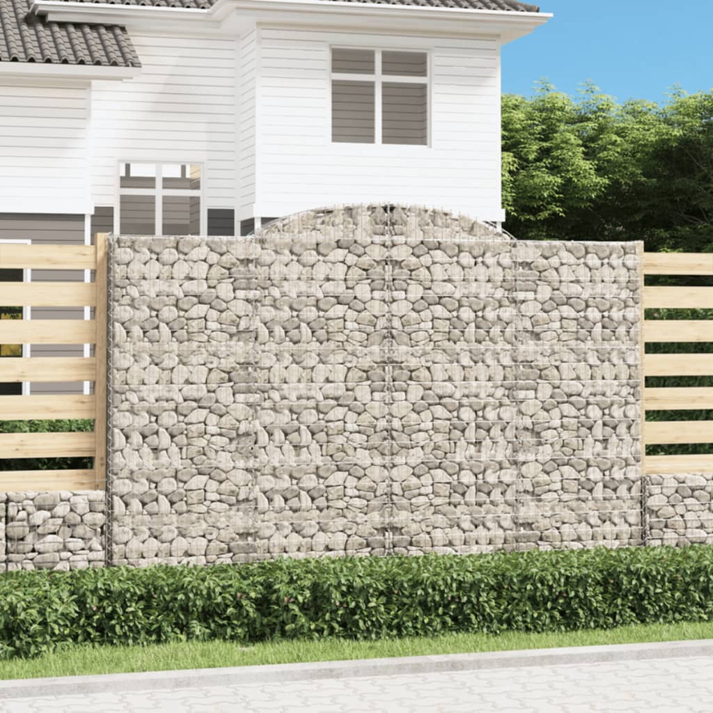 buede gabionkurve 5 stk. 300x50x200/220 cm galvaniseret jern