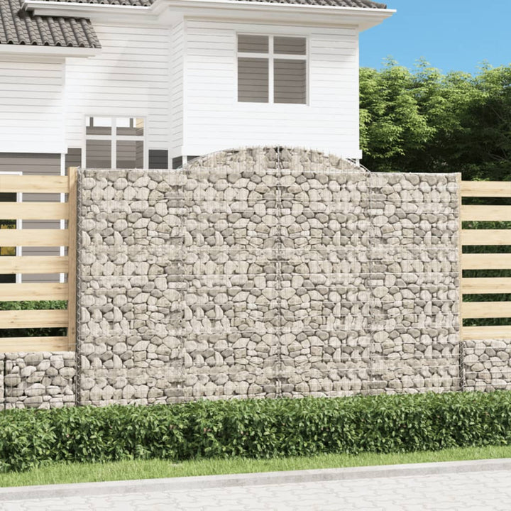 buede gabionkurve 5 stk. 300x50x200/220 cm galvaniseret jern