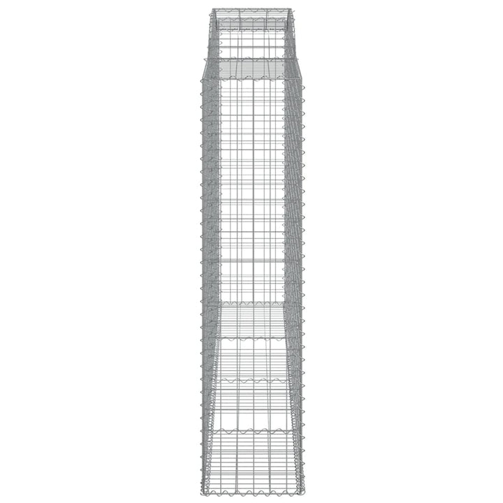 buede gabionkurve 7 stk. 300x50x200/220 cm galvaniseret jern