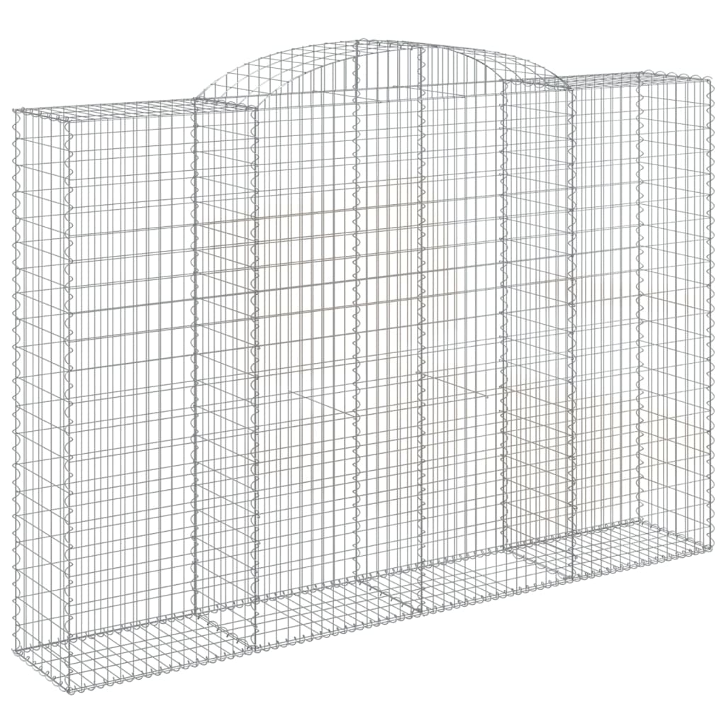 buede gabionkurve 8 stk. 300x50x200/220 cm galvaniseret jern