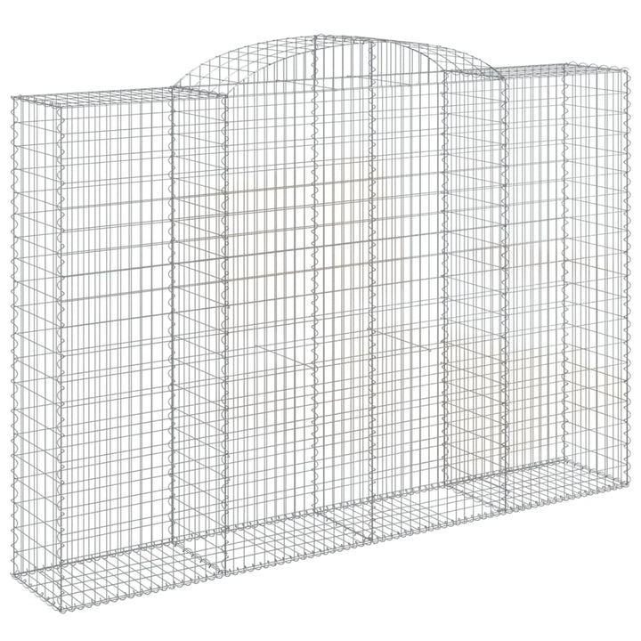 buede gabionkurve 8 stk. 300x50x200/220 cm galvaniseret jern