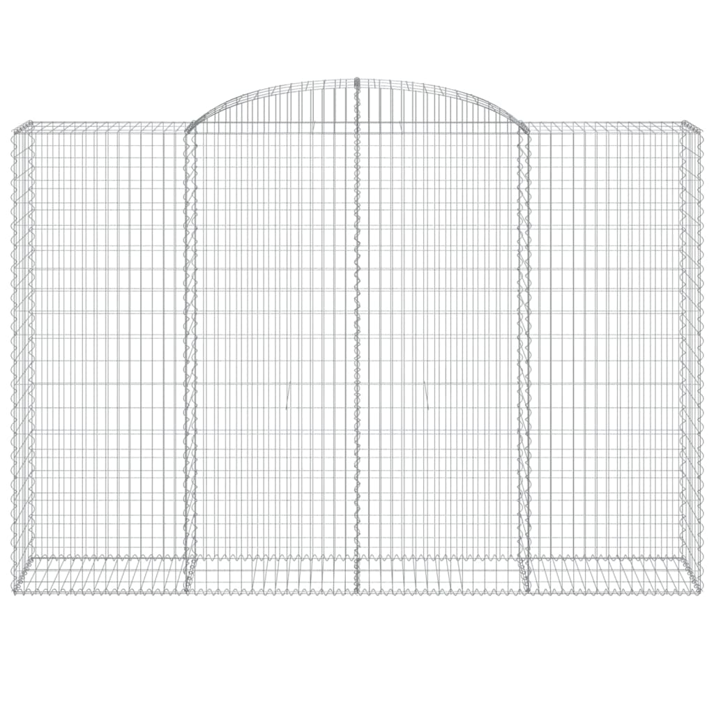 buede gabionkurve 8 stk. 300x50x200/220 cm galvaniseret jern