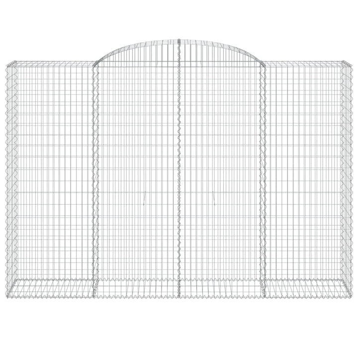 buede gabionkurve 8 stk. 300x50x200/220 cm galvaniseret jern