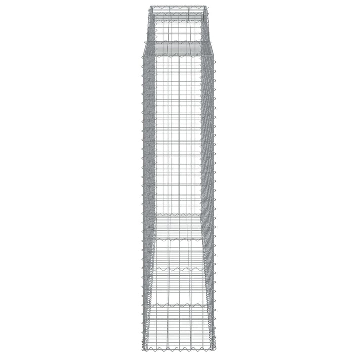 buede gabionkurve 8 stk. 300x50x200/220 cm galvaniseret jern