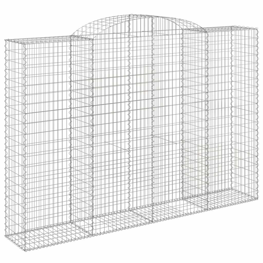 buede gabionkurve 12 stk. 300x50x200/220 cm galvaniseret jern