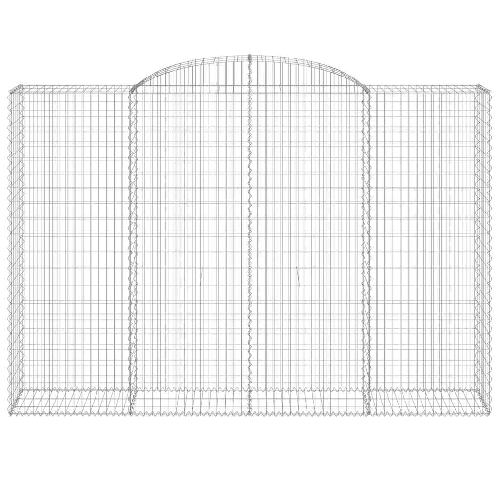 buede gabionkurve 12 stk. 300x50x200/220 cm galvaniseret jern