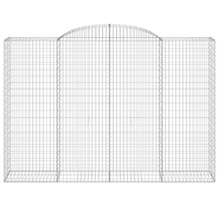 buede gabionkurve 12 stk. 300x50x200/220 cm galvaniseret jern