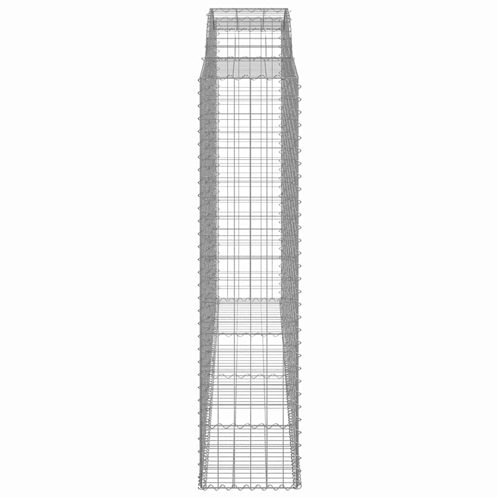 buede gabionkurve 12 stk. 300x50x200/220 cm galvaniseret jern