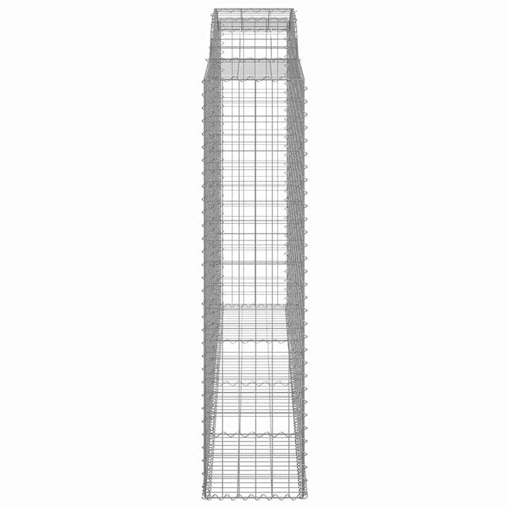 buede gabionkurve 12 stk. 300x50x200/220 cm galvaniseret jern