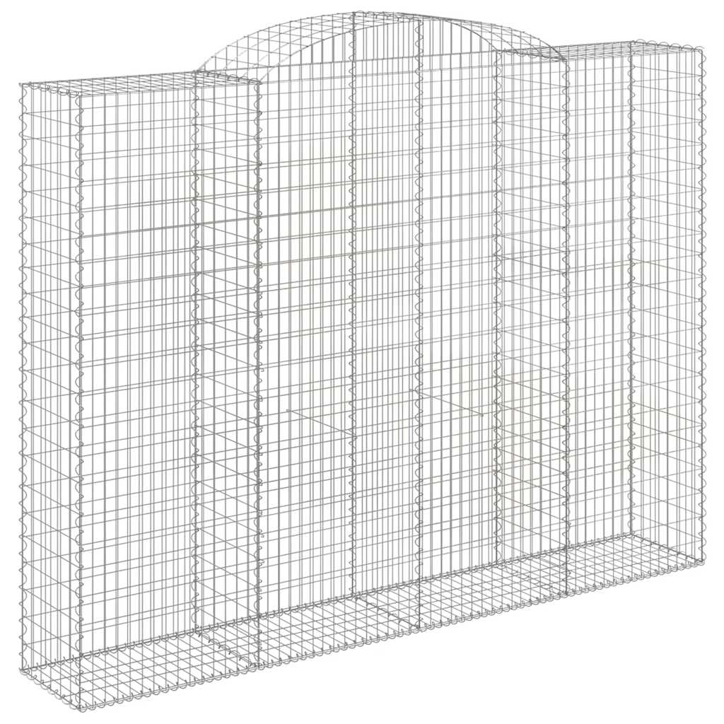 buede gabionkurve 4 stk. 300x50x220/240 cm galvaniseret jern