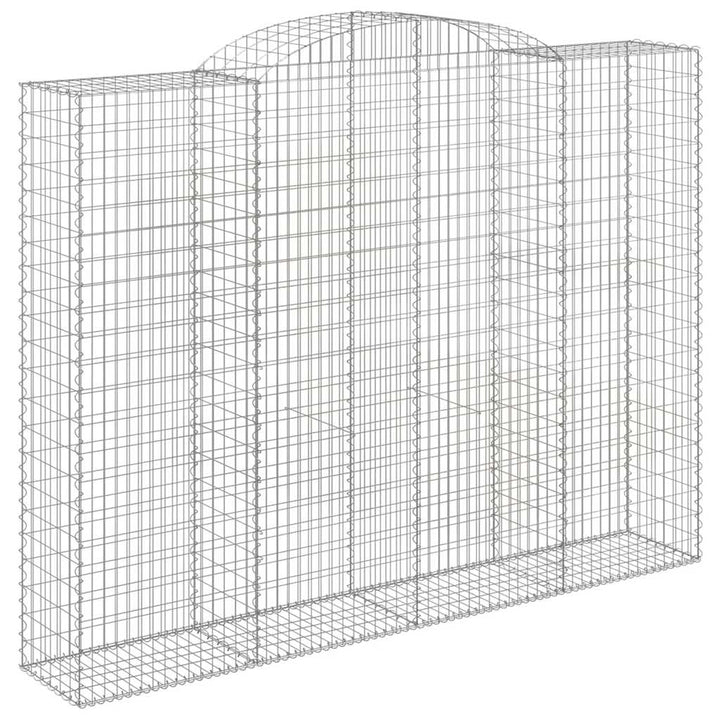 buede gabionkurve 4 stk. 300x50x220/240 cm galvaniseret jern