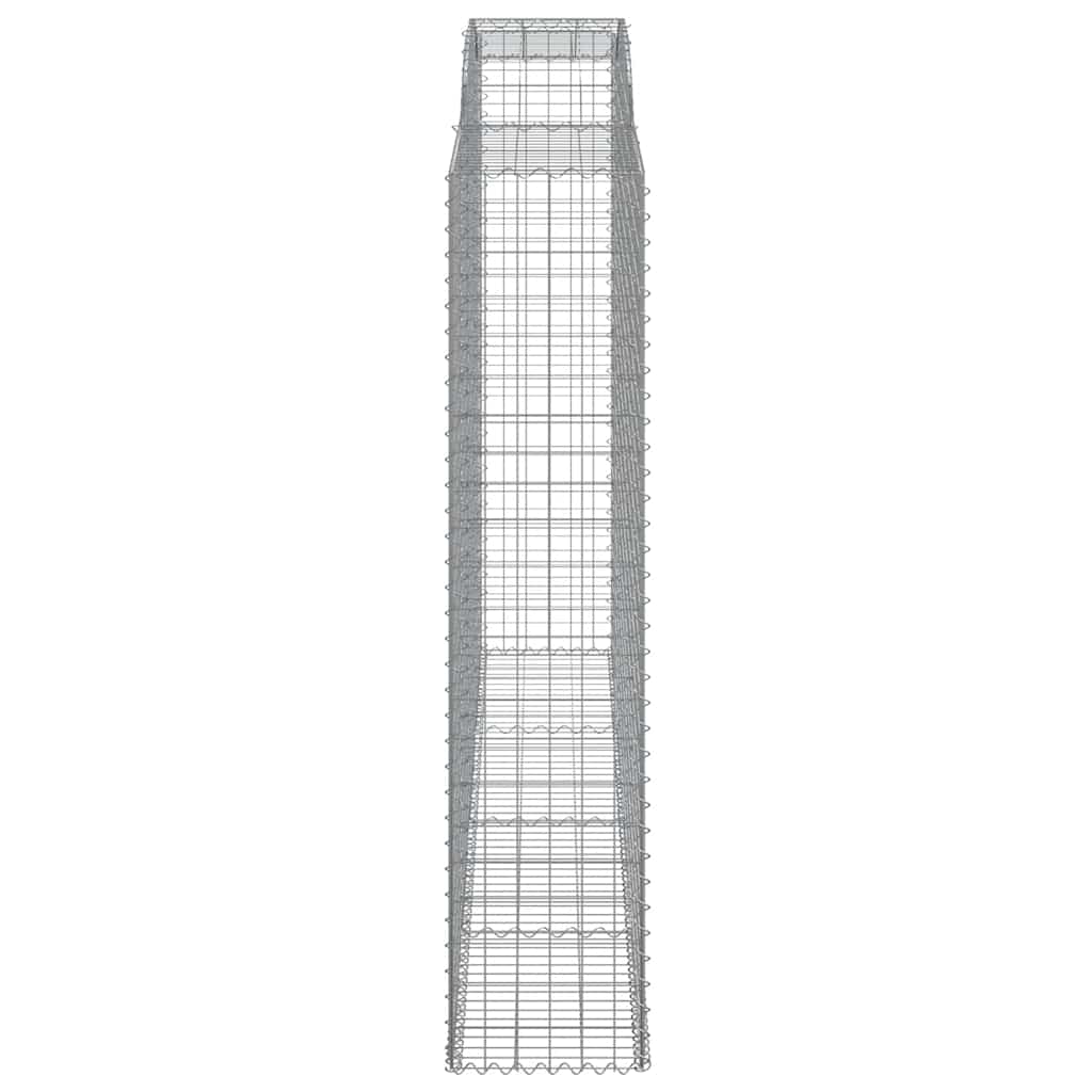 buede gabionkurve 4 stk. 300x50x220/240 cm galvaniseret jern