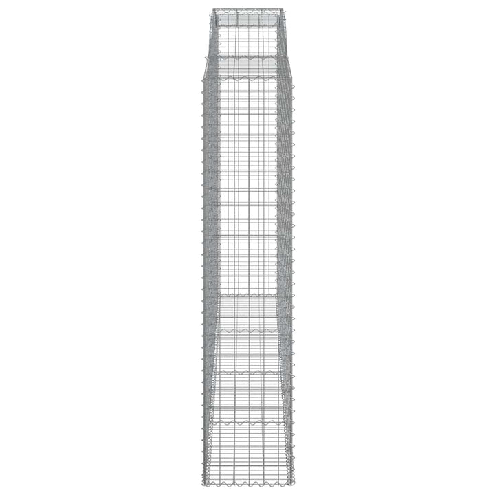 buede gabionkurve 4 stk. 300x50x220/240 cm galvaniseret jern