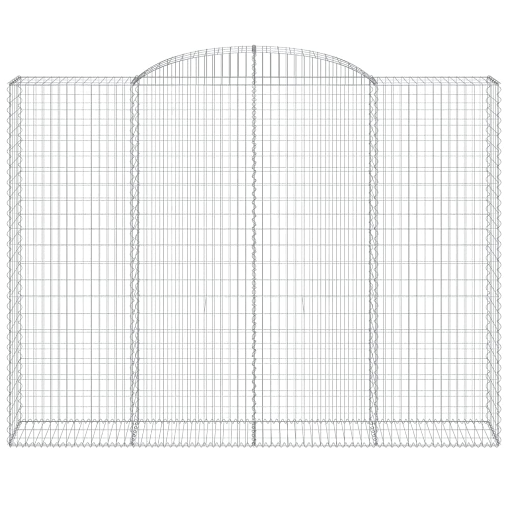 buede gabionkurve 6 stk. 300x50x220/240 cm galvaniseret jern