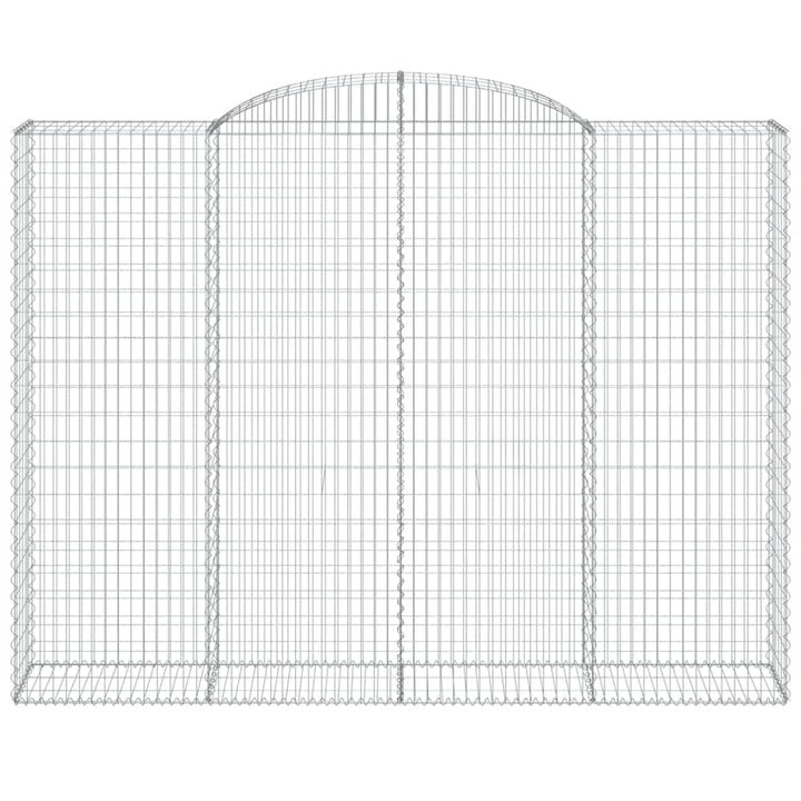 buede gabionkurve 6 stk. 300x50x220/240 cm galvaniseret jern