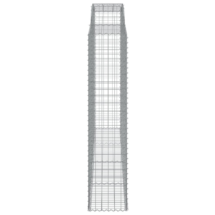 buede gabionkurve 7 stk. 300x50x220/240 cm galvaniseret jern