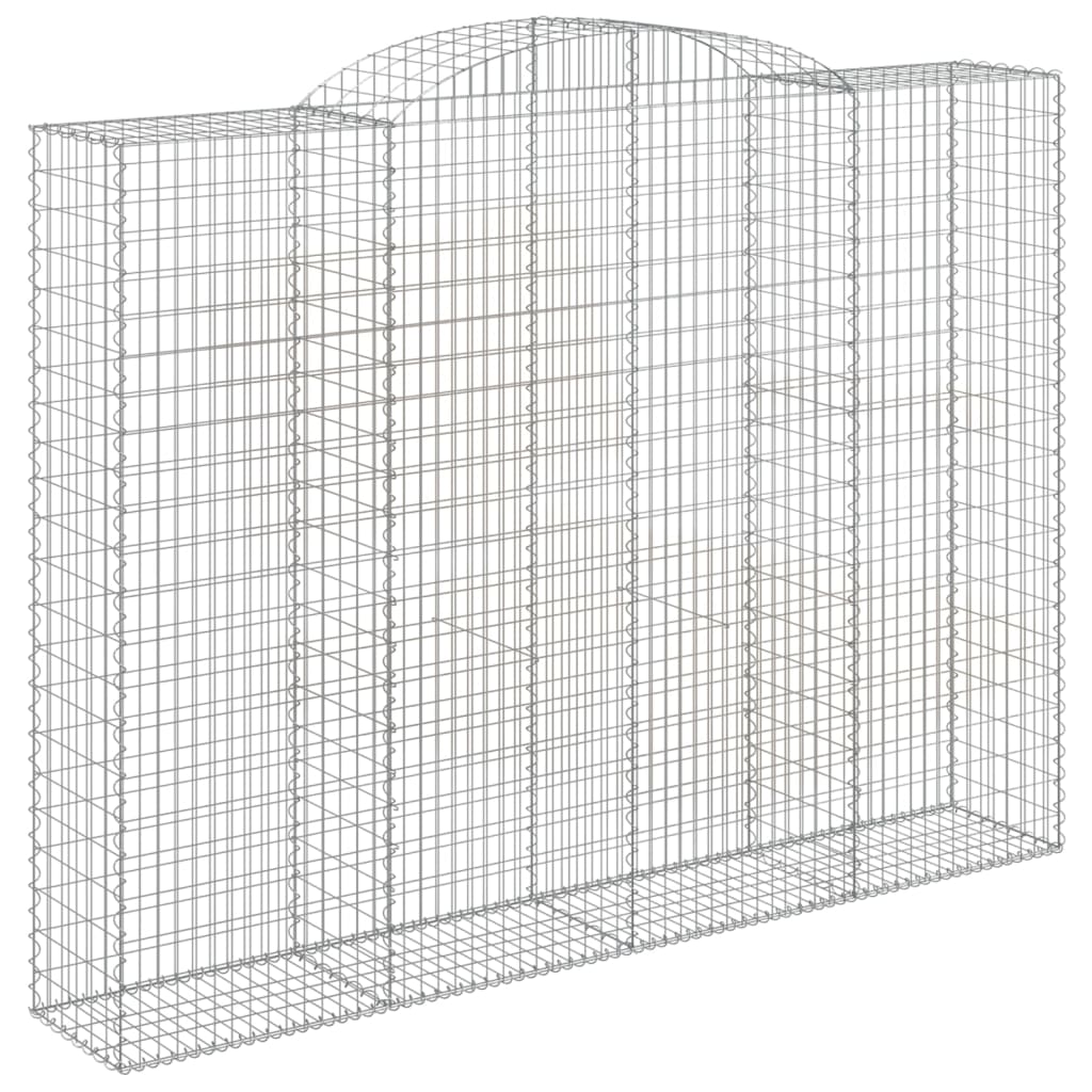 buede gabionkurve 15 stk. 300x50x220/240 cm galvaniseret jern