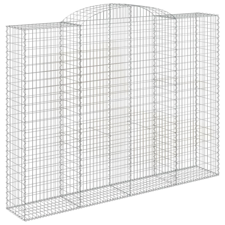 buede gabionkurve 15 stk. 300x50x220/240 cm galvaniseret jern