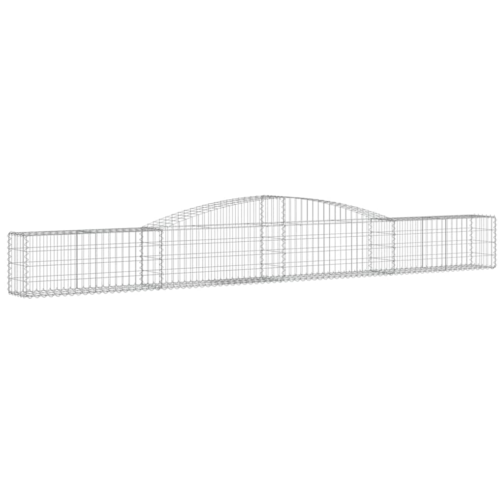 buede gabionkurve 2 stk. 400x30x40/60 cm galvaniseret jern