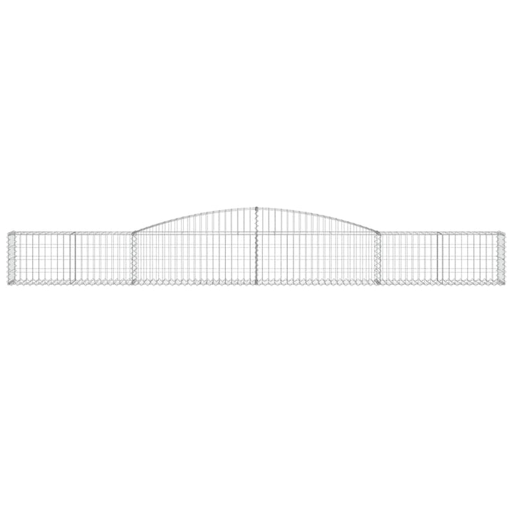 buede gabionkurve 2 stk. 400x30x40/60 cm galvaniseret jern