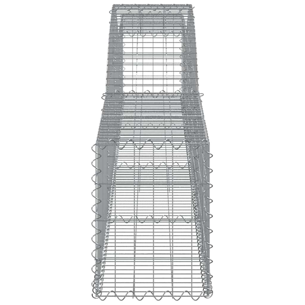 buede gabionkurve 2 stk. 400x30x40/60 cm galvaniseret jern